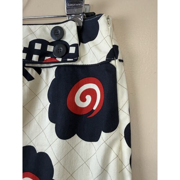 Etcetera Women’s Pencil Mini Skirt Mod Style Large Graphic Floral Print Size 8 - Picture 3 of 11